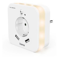 Hama 223507 Nachtlicht Mit Steckdose LED Warmweiß (3000K) Warmweiß AC
