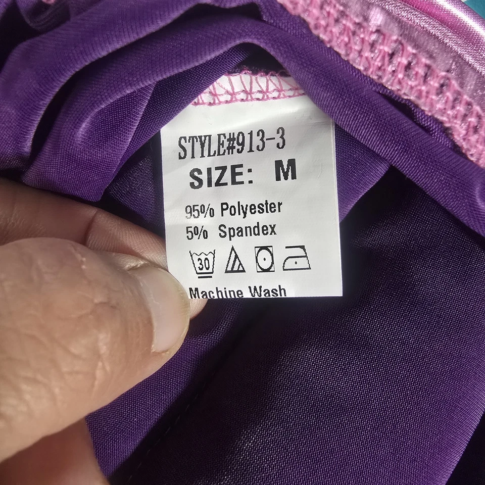 Shorts acolchoado rosa metálico impulsivo M brilhante Y2K Rave Festival cintura alta - Imagem 3 de 4