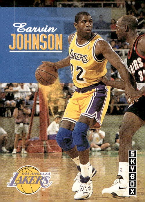 Earvin Magic Johnson 1992-93 SkyBox Basketball - #358 - Los Angeles Lakers