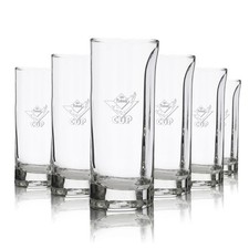 6x Asbach Glas 0,34l Cup Highball Longdrink Becher Gläser Set Uralt Cocktail
