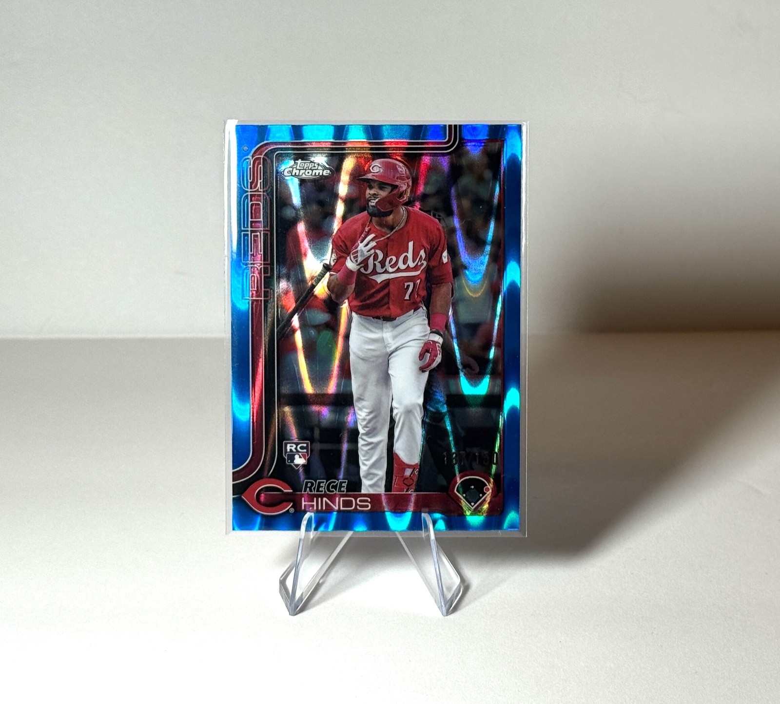 2025 Topps Chrome Rece Hinds Blue Raywave Refractor #253/150