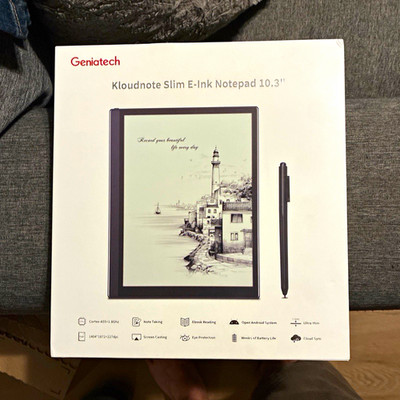 Geniatech Kloudnote Slim 10.3in E-Ink Tablet Android Wi-Fi 64GB Black