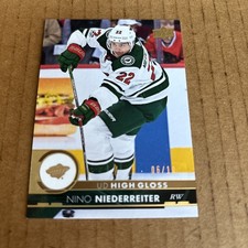 SUPER RARE SSP /10! 2017 UD Nino Niederreiter HIGH GLOSS #341 Hockey Card (f3)