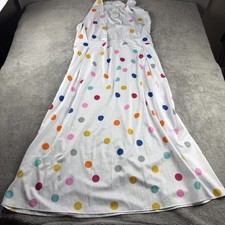 Unbranded Maxi Wrap Dress Womens Medium White Polka Dot