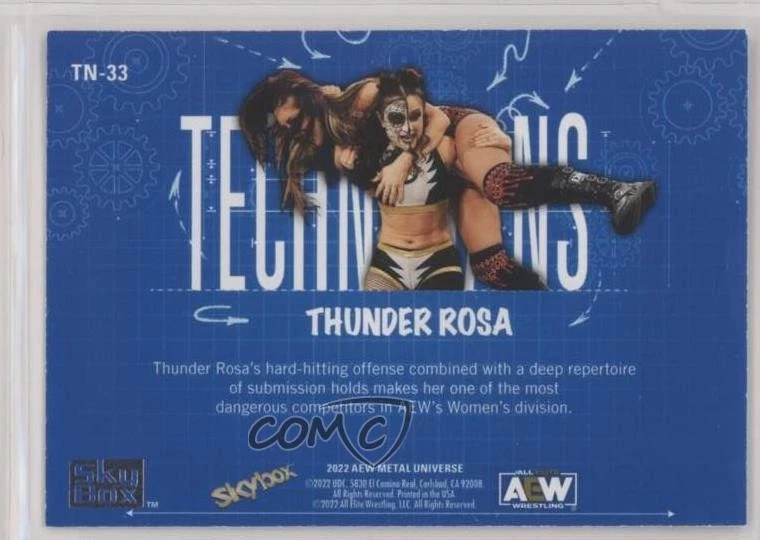 2022 Skybox Metal Universe AEW All Elite Wrestling Technicians Thunder Rosa - Image 2 of 2