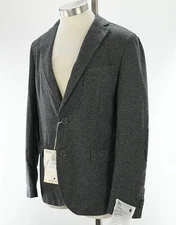MANUEL RITZ Gray Wool Blend Unstructured Elbow Patch Sport Coat Jacket 42 NWT