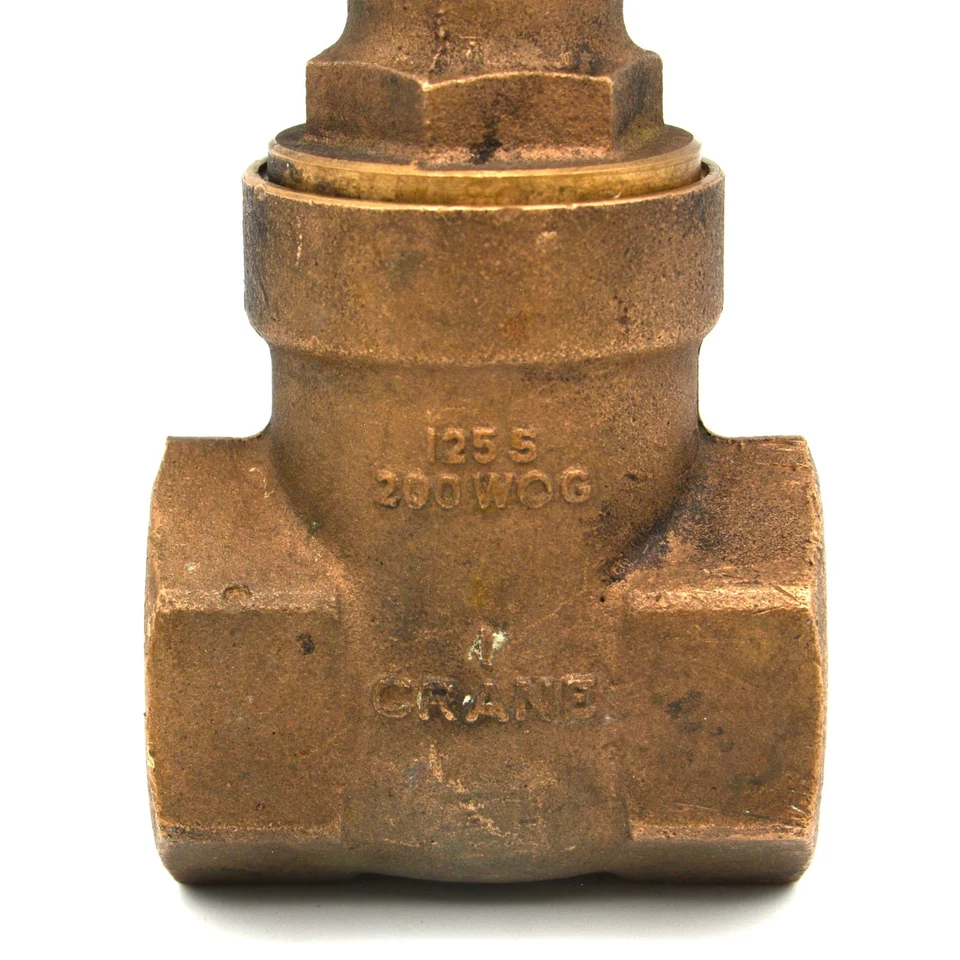 Crane Company 438 Gate Valve  1 Inch  125S  200WOG  Bronze  New Old Stock - Image 2 of 4