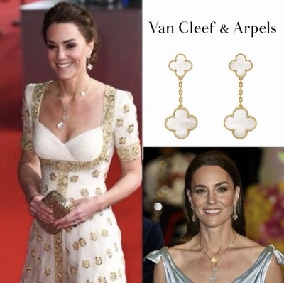 VAN CLEEF & ARPELS Magic Alhambra Earrings Yellow Gold Mother of Pearl 2 Motif