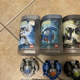 2002 Lego Bionicle BOHROK (8560 - 8565) Set of 6 with Krana Instruction Canister