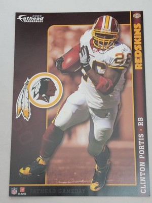 2009 NFL fathead Tradeables G40 Clinton Portis #26 RB Washington Redskins Decal