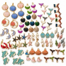 Enamel Charms Lot Multi Ocean Sea Shell Starfish Fish DIY