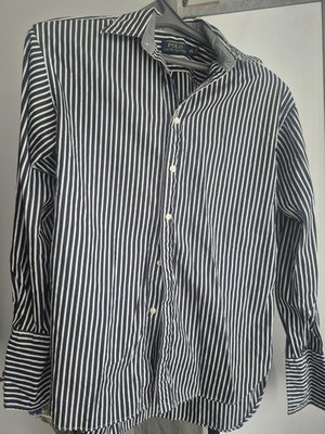Men Polo Ralph Lauren Shirt Black Cotton 34 / XS / #CI9U