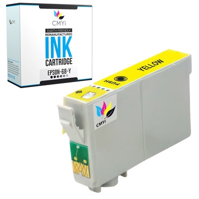 CMYi 1-PK Compatible Epson 68 Yellow Ink Cartridge for Stylus C120 Workforce 500