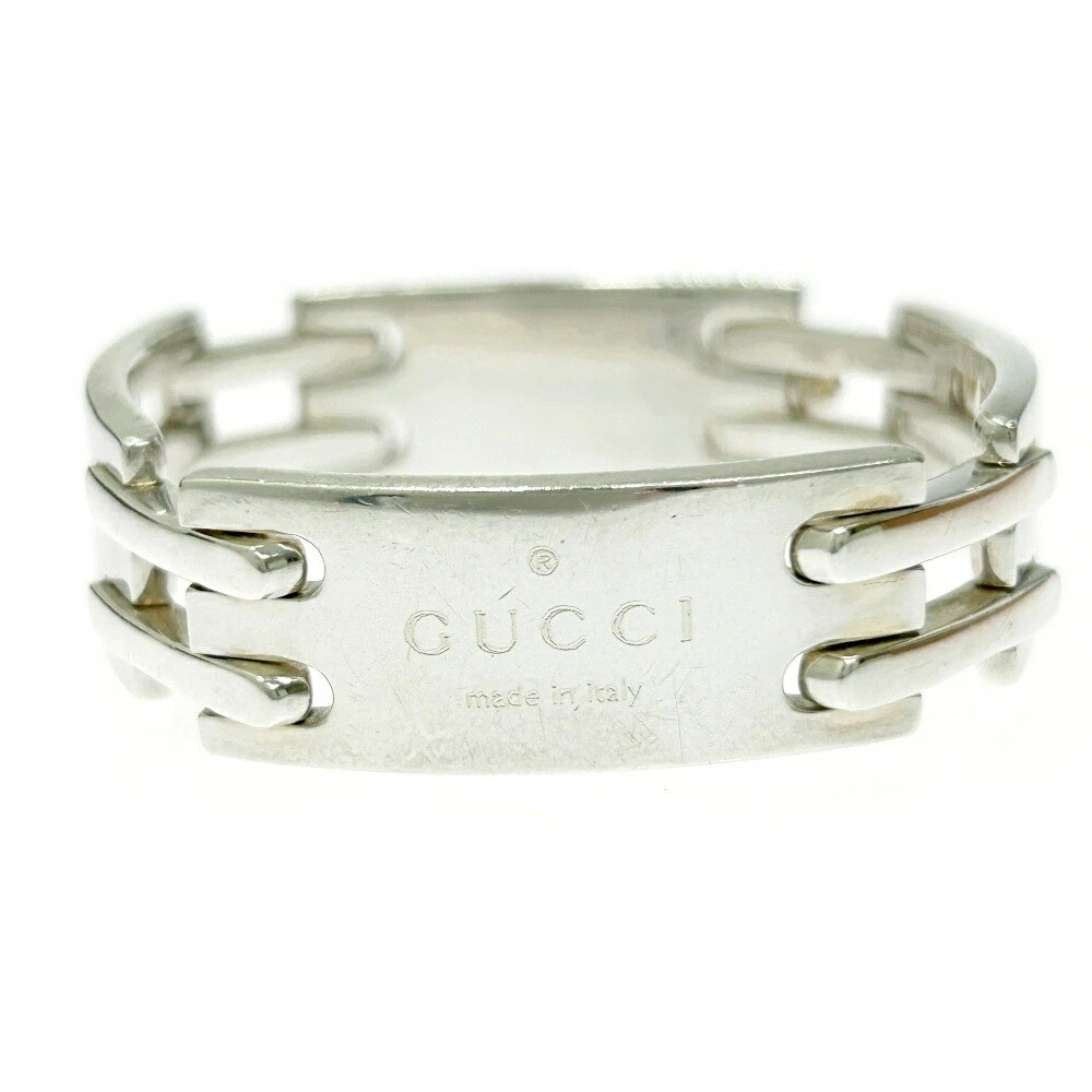 3. Bracciale Gucci us inatola scatola arge logoca placca magli 60 925bro timbro