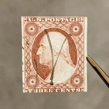 US Scott #10A  3 cent Used Washington Pen Cancel sound Cond. CV$ 150.00    314