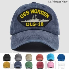 Customized Personalization Embroidered Hat Uss Worden Dlg-18, Trucker Hat, Gift