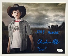 Chandler Riggs Carl Grimes The Walking Dead Signed 8x10 Photo JSA COA Full Name