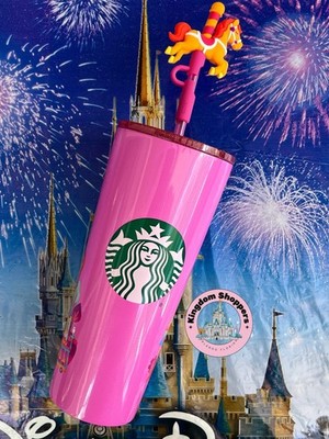 2026 Disney Parks Starbucks Magic Kingdom Carrousel Straw Topper