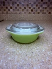 Vintage Pyrex 080 Lime Green 8oz Glass Casserole Dish w/ Lid