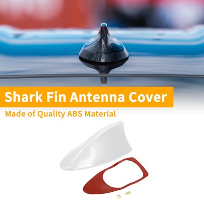 1 Pc Shark Fin Antenne Abdeckung Signal Antenne mit Klebe Basis Perle Weiß