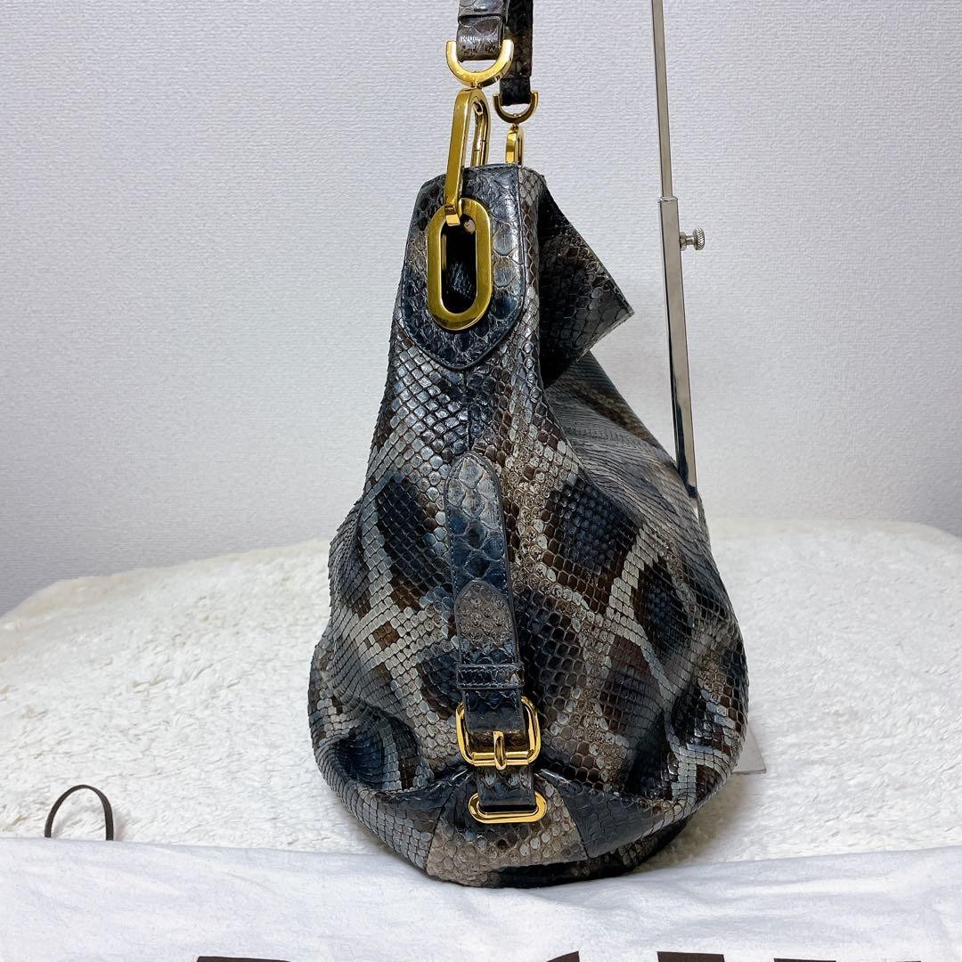 BALLY One Shoulder Bag VALUMY E Python Leather Br… - image 5