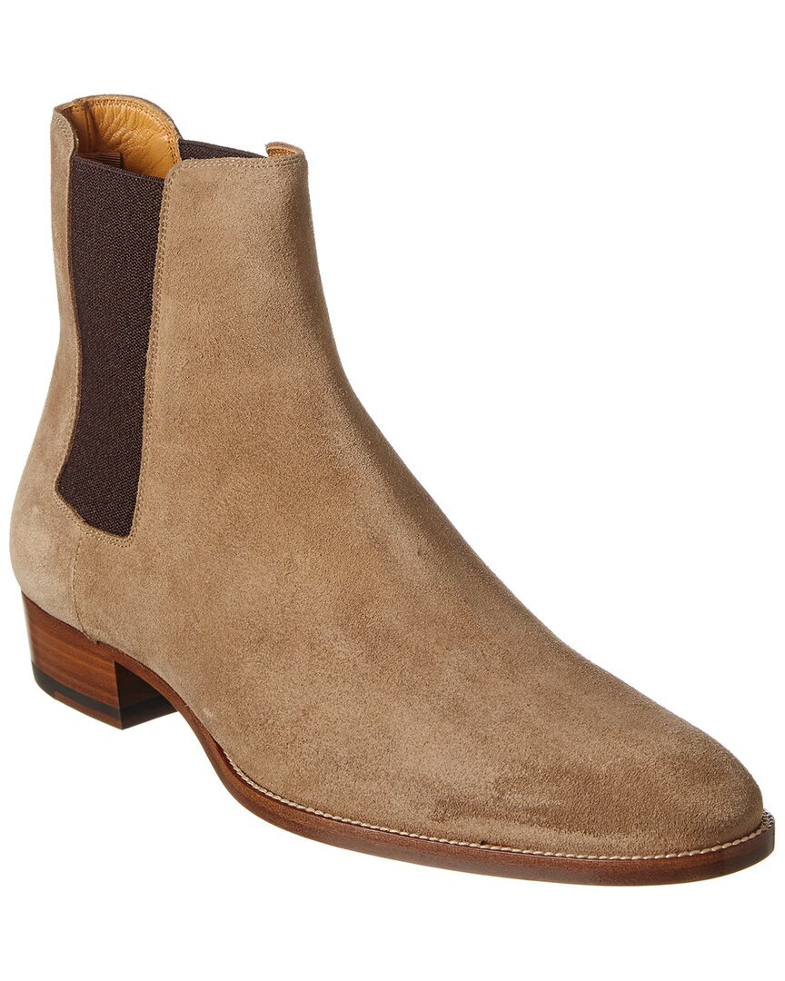 Замшевые ботинки Saint Laurent Wyatt 30 мужские коричневые 41 106790₽