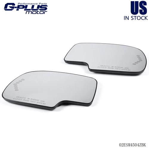 Fit For Chevy GMC Cadillac 2003-2007 2Pcs Mirror Glass Heated W/ Turn Signal