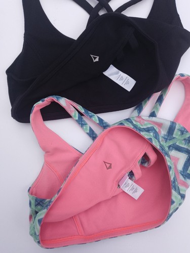 (2) Ivivva by Lululemon Reversible Vitality Strappy Sports Bra in Size 14 - Picture 7 of 8