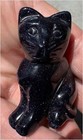 Purple Goldstone Kitty Cat Totem - Clear perception, Support healing work