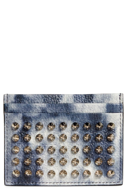 100% AUTHENTIC NEW MEN CHRISTIAN LOUBOUTIN KIOS EMPIRE PUNK SPIKE CARD CASE