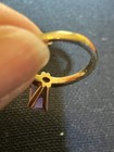 Amethist pinky ring and post pierced earrings — photo 6
