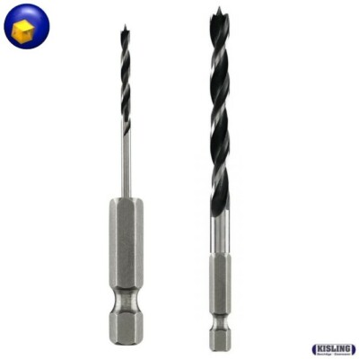 Holzbohrer Ø 3 / 4 / 5 / 6 / 8 mm 1/4'' Schaft Bitbohrer HEX für Akku-Schrauber