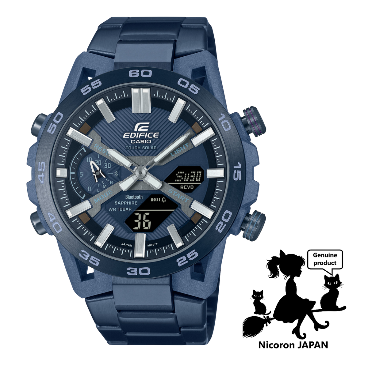 CASIO EDIFICE SOSPENSIONE Mens Watch ECB-2000YCB-2AJF Solar Carbon