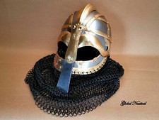 Viking Armor Helmet Spectacle Nasal Viking Chain mail Armor Helmet