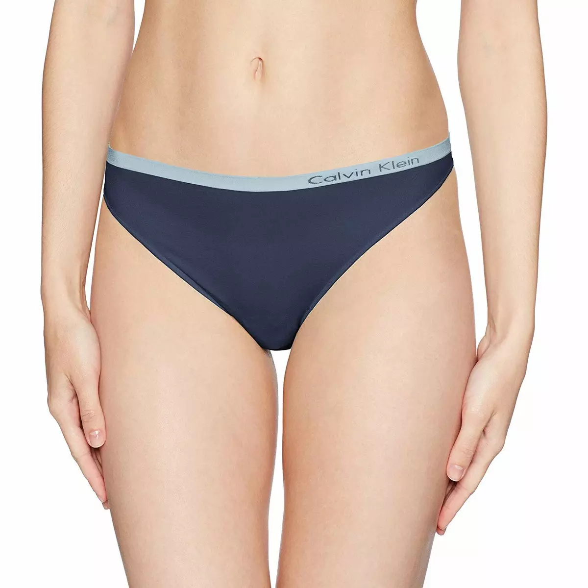 Calvin Klein Shoreline Blue Pure Seamless Thong Panties Underwear