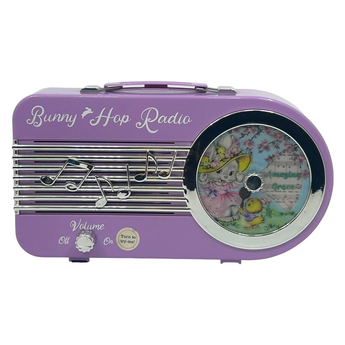 Bunny Hop Radio Lavender Purple Mr. Christmas Cottontail Easter