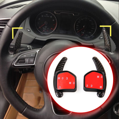 Carbon Fiber Shift Paddle Steering Wheel For Audi A1 A3 S4/6 S3 S4 S5/6 Q5 Q7 TT - Picture 1 of 10