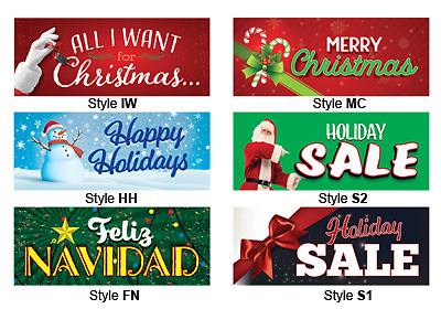 Car Lot Windshield Banners, set of 5 (Holiday Styles - replacing Stickers)