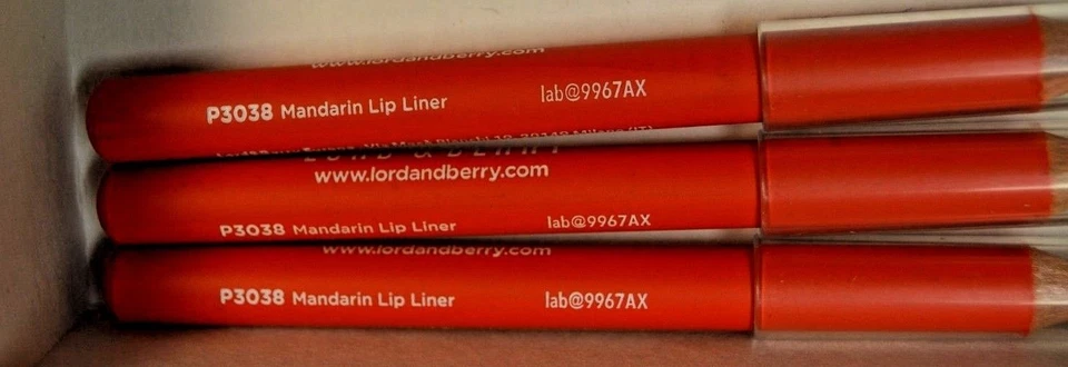 X3 Lord & Berry Mandarin Lip Liner P3038 Travel Size Lot Of 3 SPECIAL! - image 3 of 3