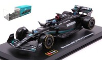 Burago 1/43 F1 Mercedes W14 63 2023 Russell C/Vitrine Statisches Modell Diecast
