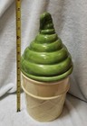 Vintage ice cream cone cookie jar~green~15in~unmarked — photo 10