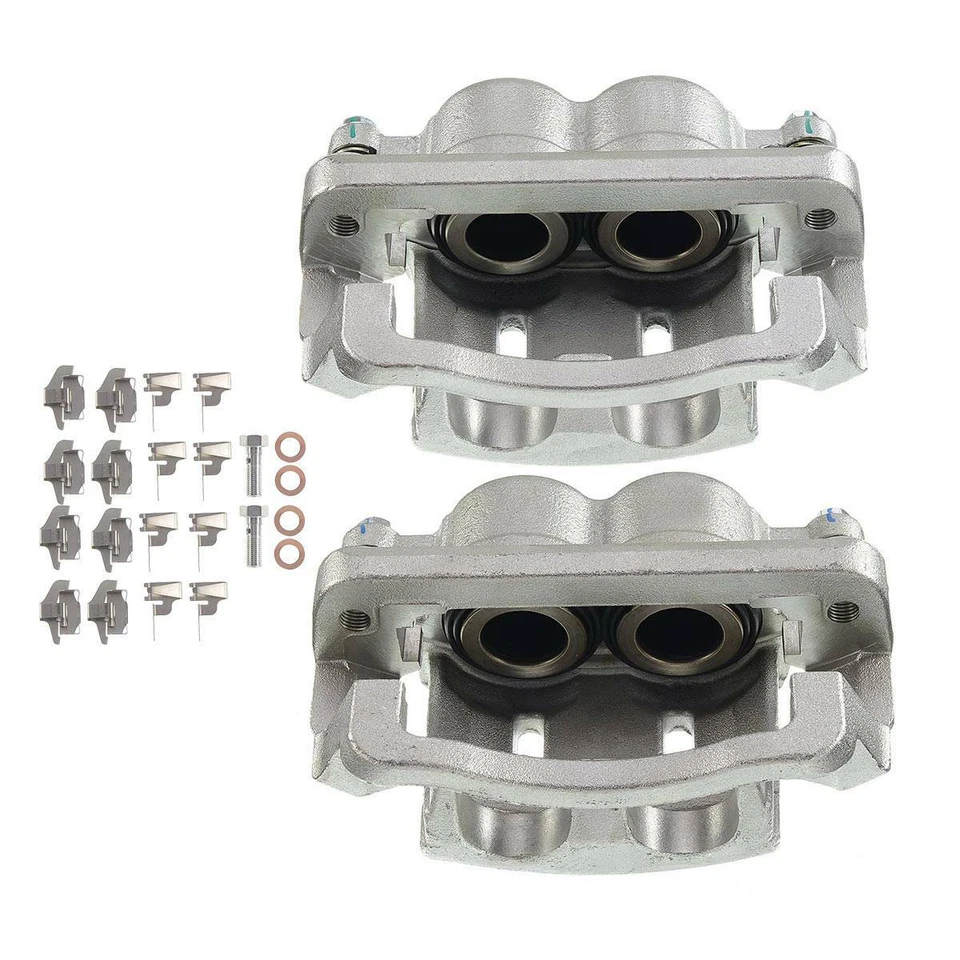 Par de pinzas de freno delanteras con soporte para Ford F-250 F-350 Super Duty 2005-2012 Foto 2 de 4