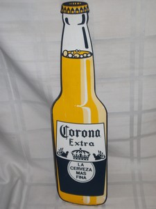 corona beer bottle sign