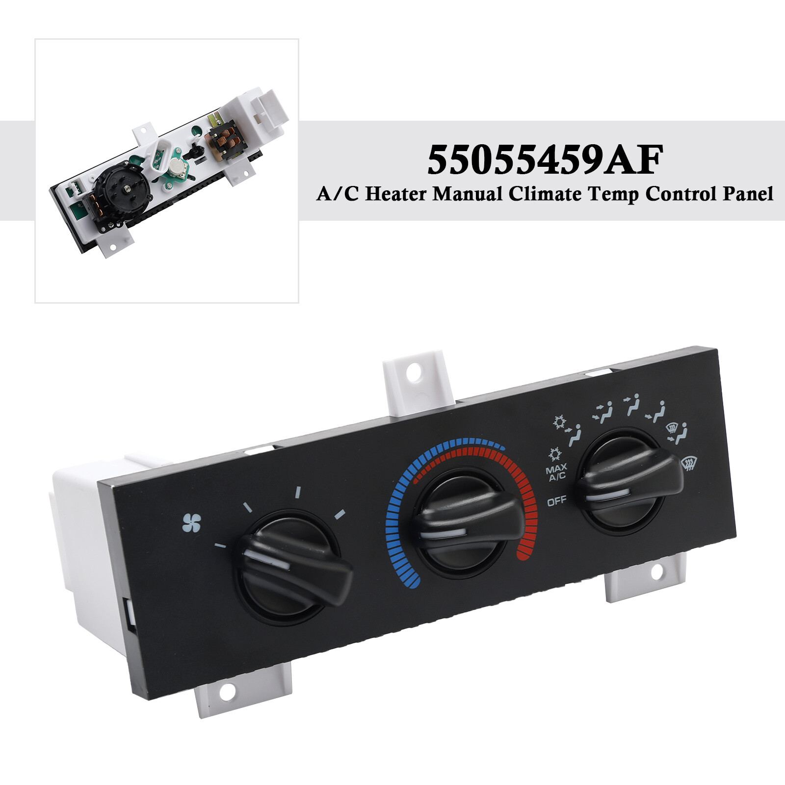 A/C Heater Manual Climate Temp Control Panel 55055459AF for Dodge Ram Van 98-03