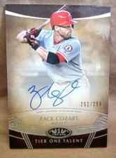 Zack Cozart 2019 Topps Tier One Talent Autograph Auto#292/299!Angels IF RC  
