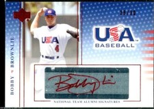 2004-05 USA Baseball Nat'l Team Alumni Signatures Red #BB Bobby Brownlie /30 