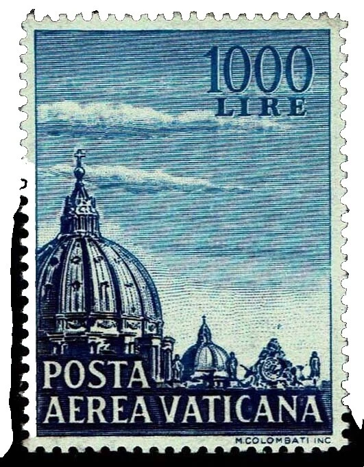 Mint Never Hinged/MNH Architecture Air Mail Vatican Stamps