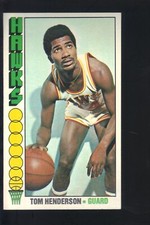 1976-77 TOPPS BASKETBALL JUMBO CARD TOM HENDERSON #8 NM-MT HAWKS
