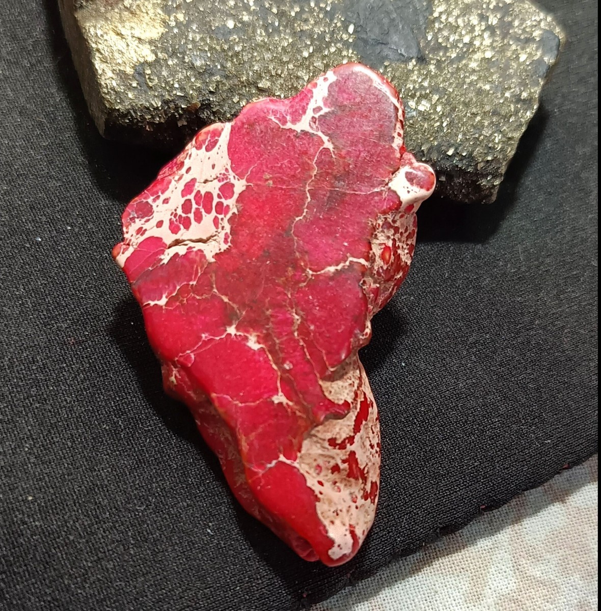 Natural Arizona Spider Red Turquoise Slab Rough Certified Gemstone
