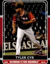 2019 Richmond Flying Squirrels Grandstand 6 Tyler Cyr Fremont California CA Card